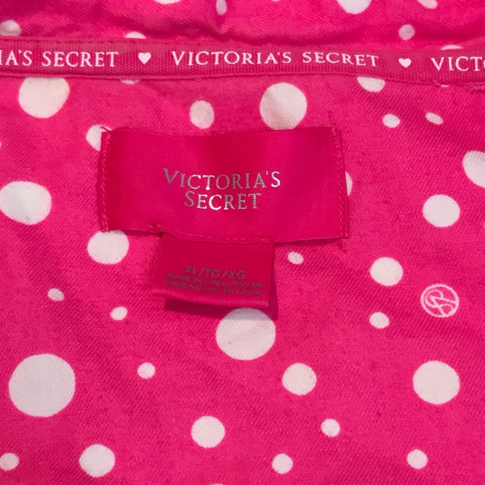 ❤️Victoria’s Secret Hot Pink Polka Dot Pajama Set - Picture 6 of 7